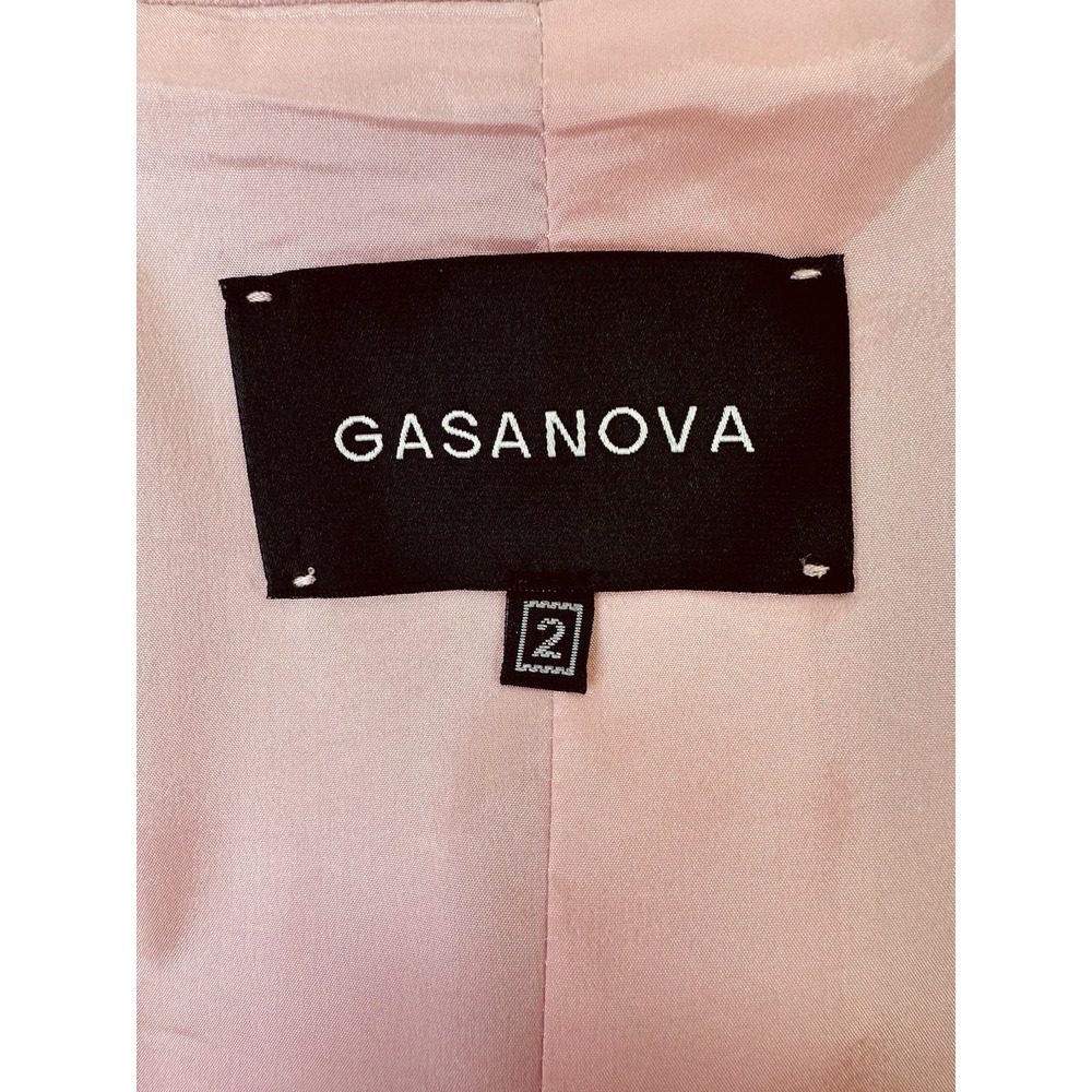 Gasanova Women's Pink Oversized Tuxedo Blazer Size 2 - Picture 3 of 8